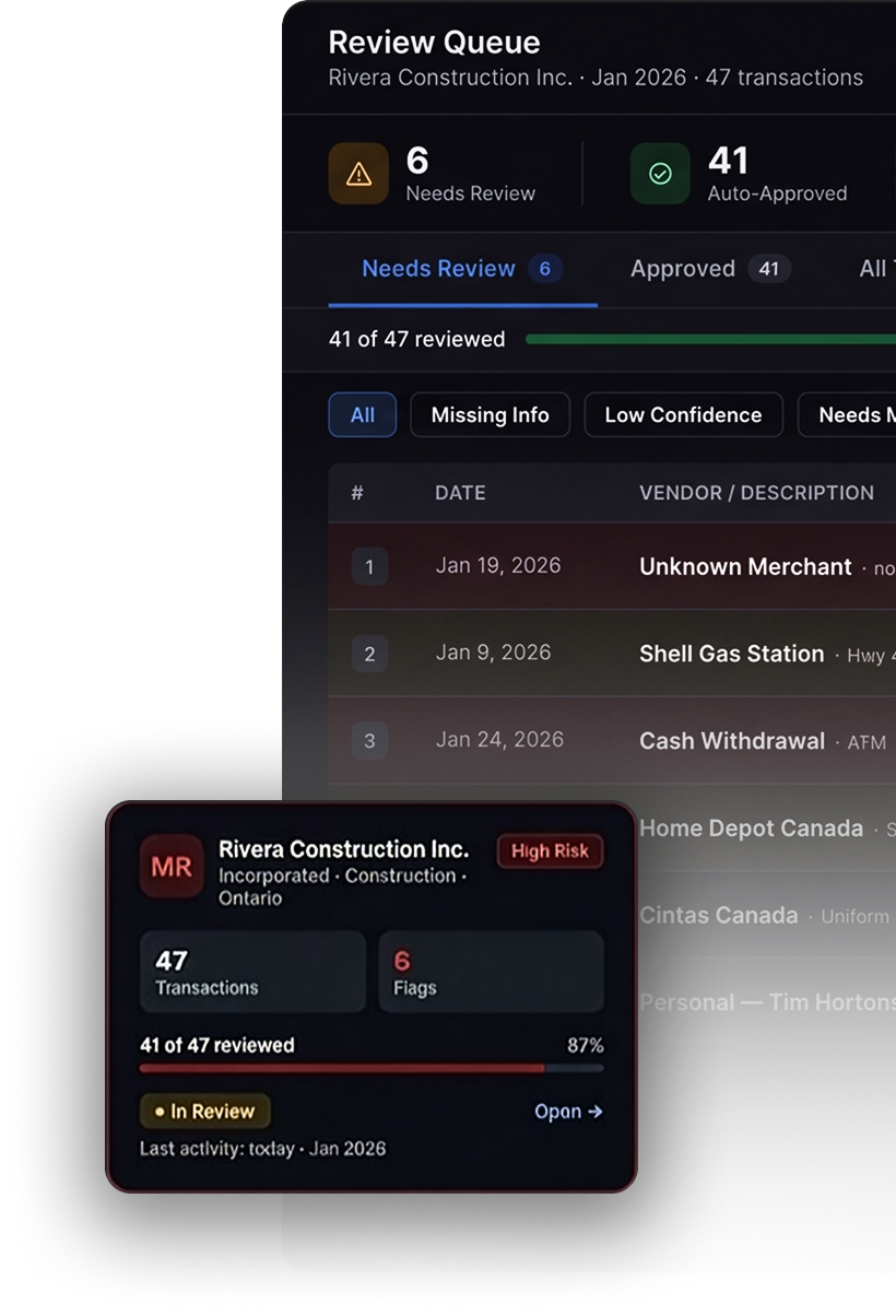Taggr — AI Transaction Classification mobile view